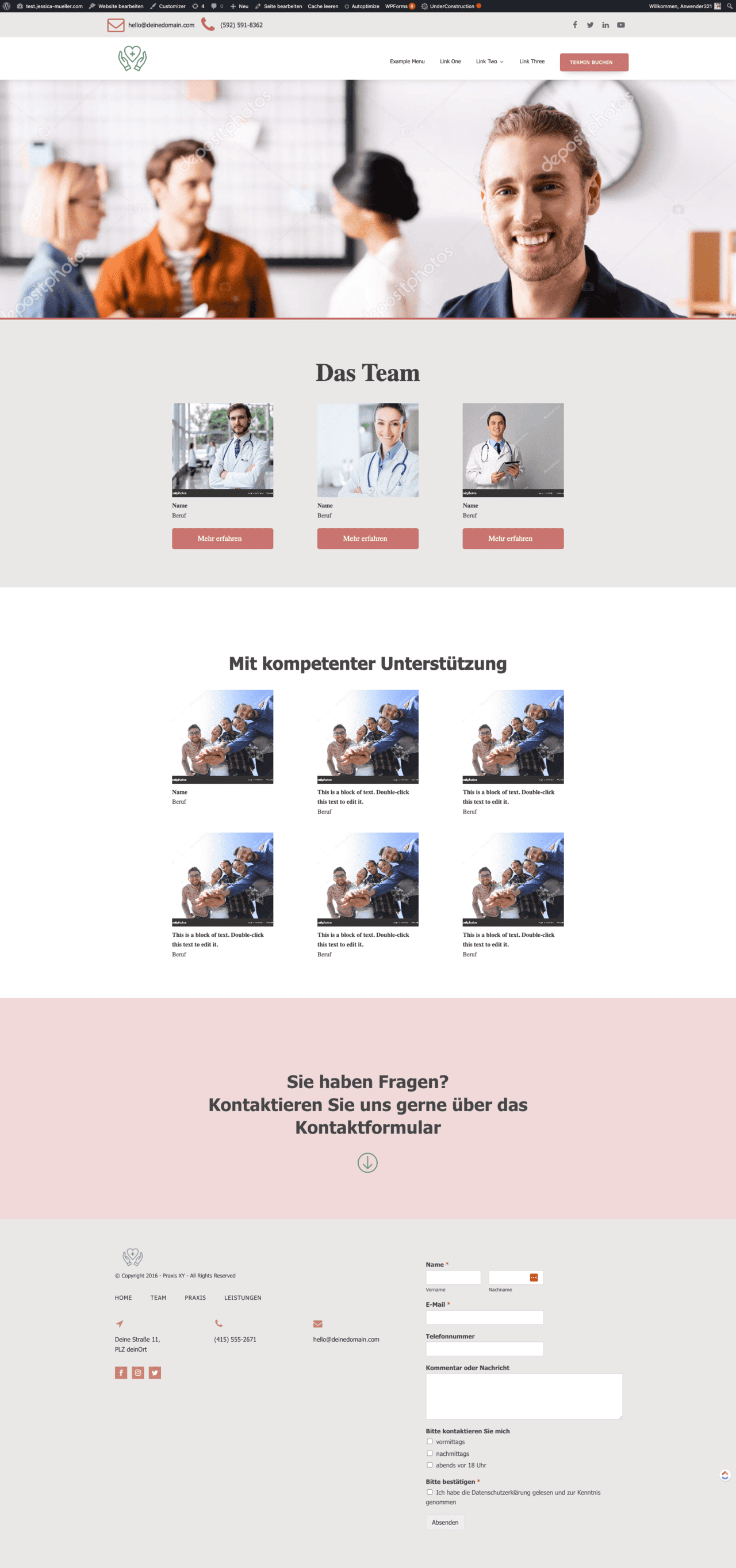 Vorschau Teamseite Template